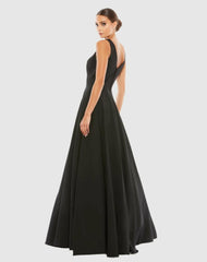 Best Sellers | Women Mac Duggal Black Classic Sleeveless A-Line Gown With Pockets Black