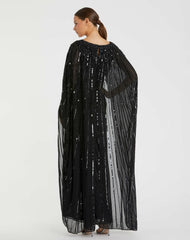 Best Sellers | Women Mac Duggal Embellished Column Cape Dress Black