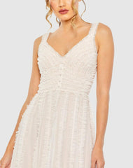 Daytime Dresses | Women Mac Duggal Pink Sleeveless Ruffle Tiered Dress Oyster