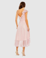 Daytime Dresses | Women Mac Duggal Ruffled Faux Wrap Midi Dress Blush Gold