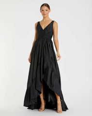 Daytime Dresses | Women Mac Duggal Taffeta High Low Ruffle Gown Black
