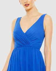 Daytime Dresses | Women Mac Duggal Tiered Ruffle Fit & Flare Mini Dress Royal Blue