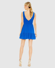 Daytime Dresses | Women Mac Duggal Tiered Ruffle Fit & Flare Mini Dress Royal Blue