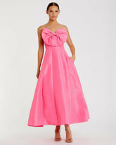 Evening Gowns | Women Mac Duggal Strapless Ballgown With Bow Detail Dress Candy Pink