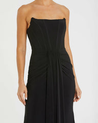 Evening Gowns | Women Mac Duggal Strapless Sweetheart Jersey Dress With Waist Detail Black