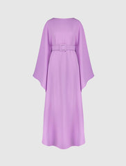 Every Day Dresses | Women Mac Duggal Crepe Boat Neck Caftan Dress With Belt Orchid
