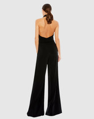 Jumpsuits & Rompers | Women Mac Duggal Black Tuxedo Halter Jumpsuit Jet Black