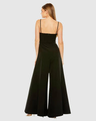 Jumpsuits & Rompers | Women Mac Duggal Slim Strap Beaded Bustier Top Jumpsuit Black