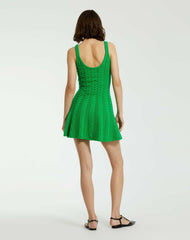 Knitwear | Women Mac Duggal Green Sleeveless Cable Knit Fit And Flare Mini Tank Dress Spring Green