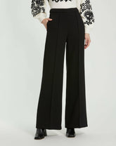 Pants | Women Mac Duggal Classic Crepe Wide Leg High Waisted Trouser Pant - FINAL SALE Black