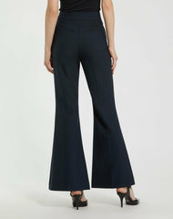 Pants | Women Mac Duggal Navy Classic Crepe Flared Trouser Pant - FINAL SALE Navy