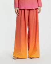 Pants | Women Mac Duggal Ombre Crepe Wide Leg Trouser Pant - FINAL SALE Sunset Ombre