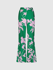 Pants | Women Mac Duggal Printed High Waisted Wide Leg Trouser Pant Green Multi