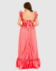 Plus Size Dresses | Women Mac Duggal Ruffle Strap High Low Gown (Plus) Watermelon