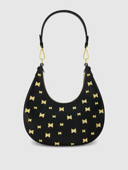 Shoulder Bags | Women Mac Duggal Leather Hobo Bag With Gold Hardware Black
