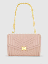 Shoulder Bags | Women Mac Duggal Quilted Napa Leather Handbag With Gold Hardware Rose