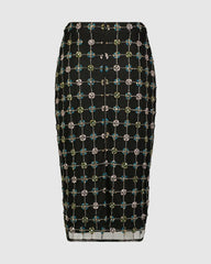 Skirts | Women Mac Duggal Embellished Geometrical Skirt With Rhinestones - FINAL SALE Black