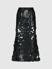Skirts | Women Mac Duggal Paillette Sequin Midi Skirt Black
