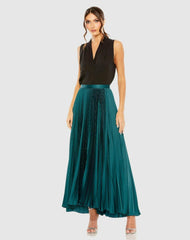 Skirts | Women Mac Duggal Satin Pleated Skirt Peacock