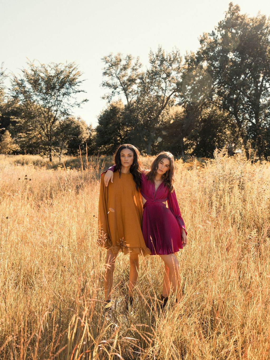 Best Sellers | Women Mac Duggal High Neck Ruffle Hem Cape Mini Dress Deep Green