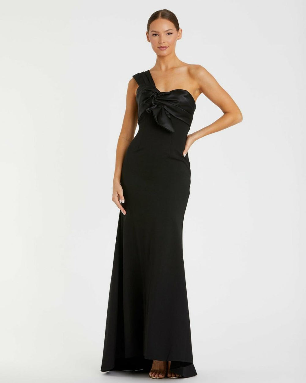 Best Sellers | Women Mac Duggal One Shoulder Draped Trumpet Gown Black