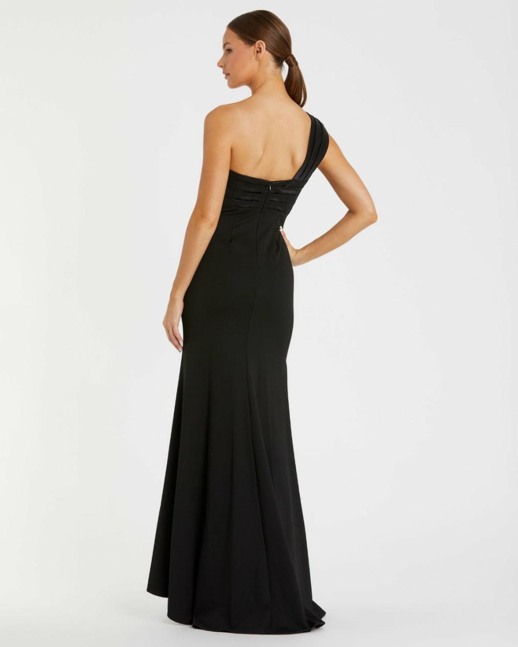 Best Sellers | Women Mac Duggal One Shoulder Draped Trumpet Gown Black