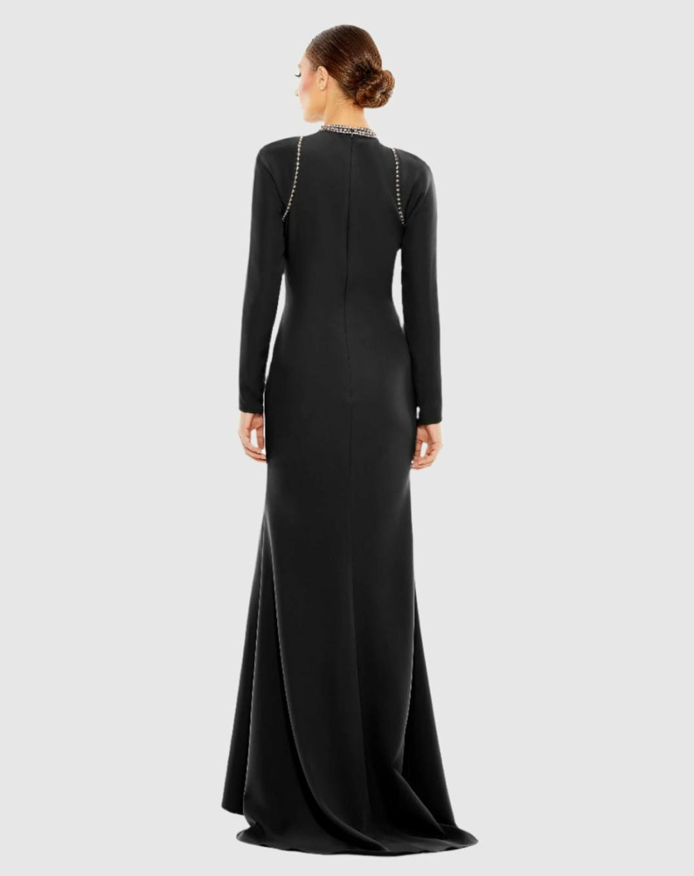 Best Sellers | Women Mac Duggal Raglan Long Sleeve High Neck Gown Black