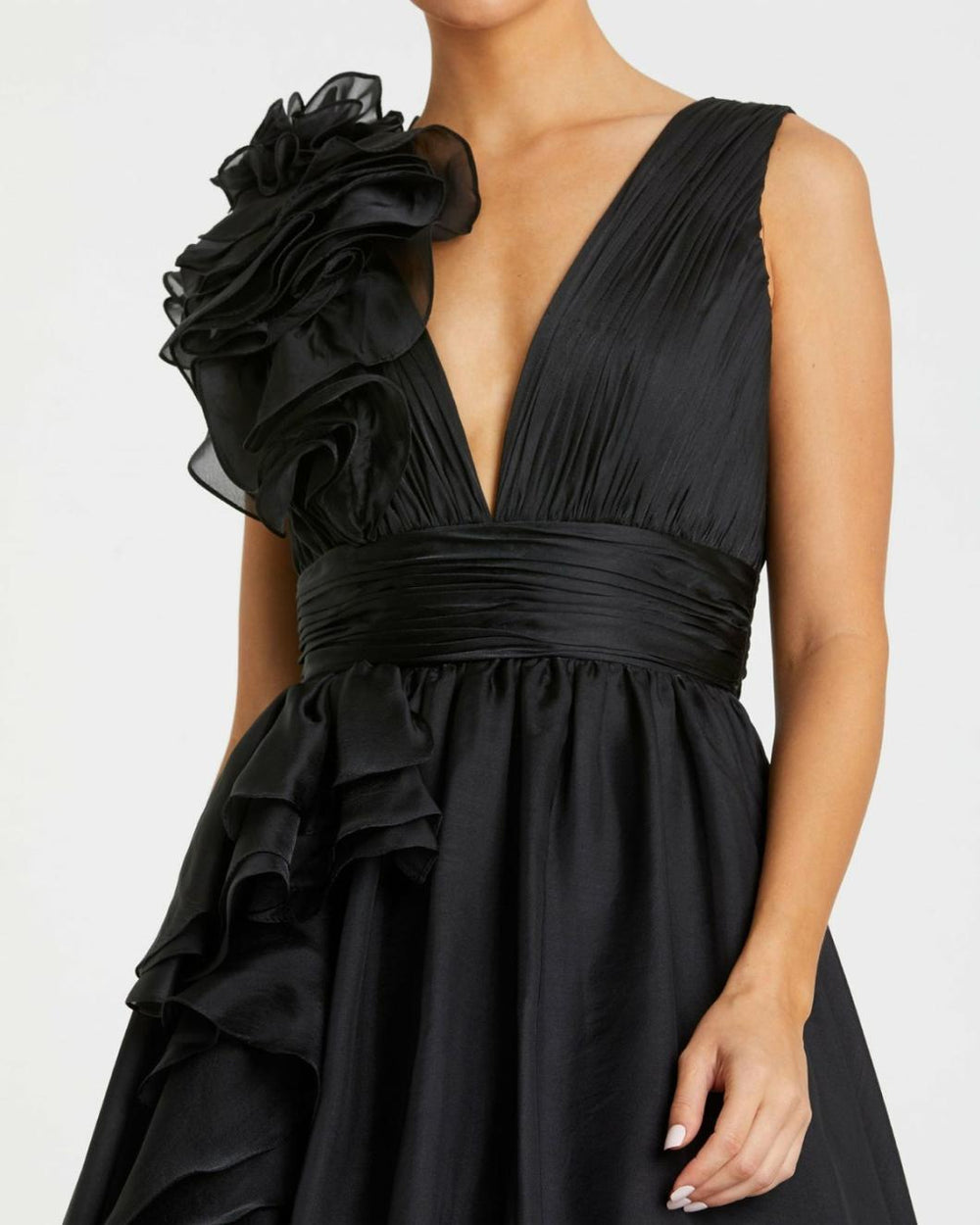 Best Sellers | Women Mac Duggal Ruffle Detailed Evening Dress Black