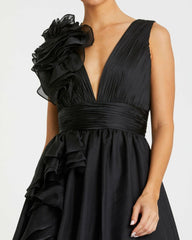 Best Sellers | Women Mac Duggal Ruffle Detailed Evening Dress Black