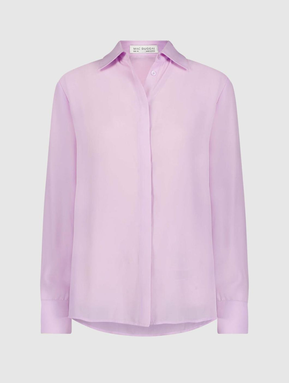 Blouses And Tops | Women Mac Duggal The Bentley Long Sleeve Button Up Georgette Blouse - FINAL SALE Orchid