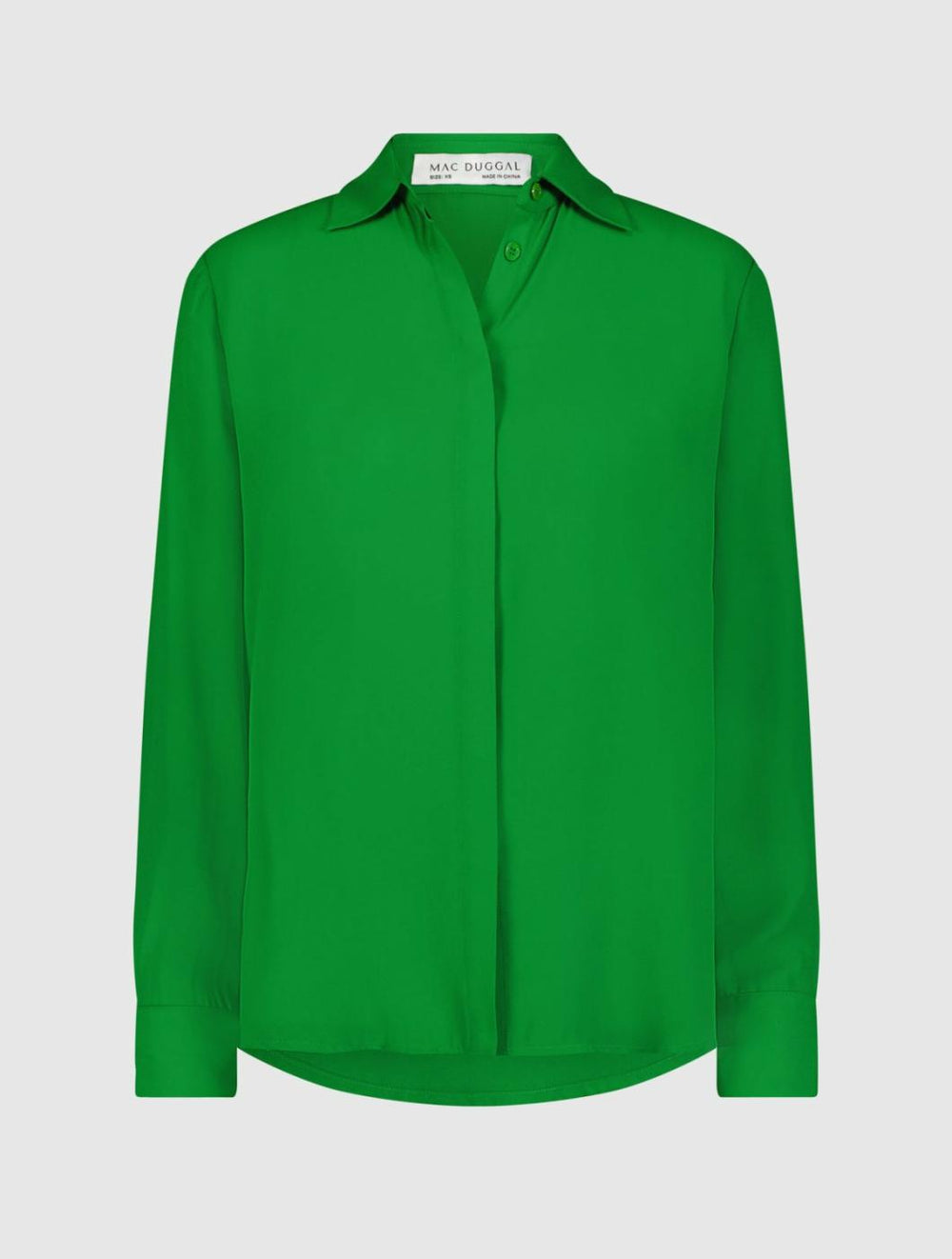 Blouses And Tops | Women Mac Duggal The Bentley Long Sleeve Button Up Georgette Blouse - FINAL SALE Spring Green