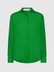 Blouses And Tops | Women Mac Duggal The Bentley Long Sleeve Button Up Georgette Blouse - FINAL SALE Spring Green