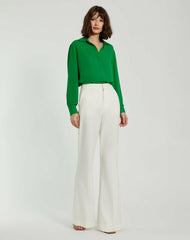 Blouses And Tops | Women Mac Duggal The Bentley Long Sleeve Button Up Georgette Blouse - FINAL SALE Spring Green