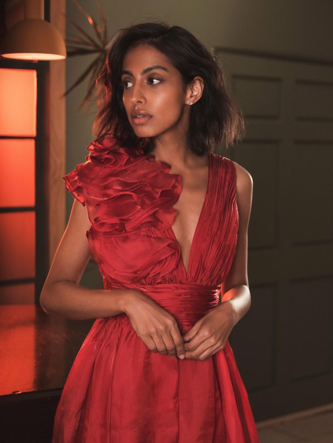 Cocktail Dresses | Women Mac Duggal Red Sleeveless Chiffon A-Line Tea Length Cocktail Dress Wine