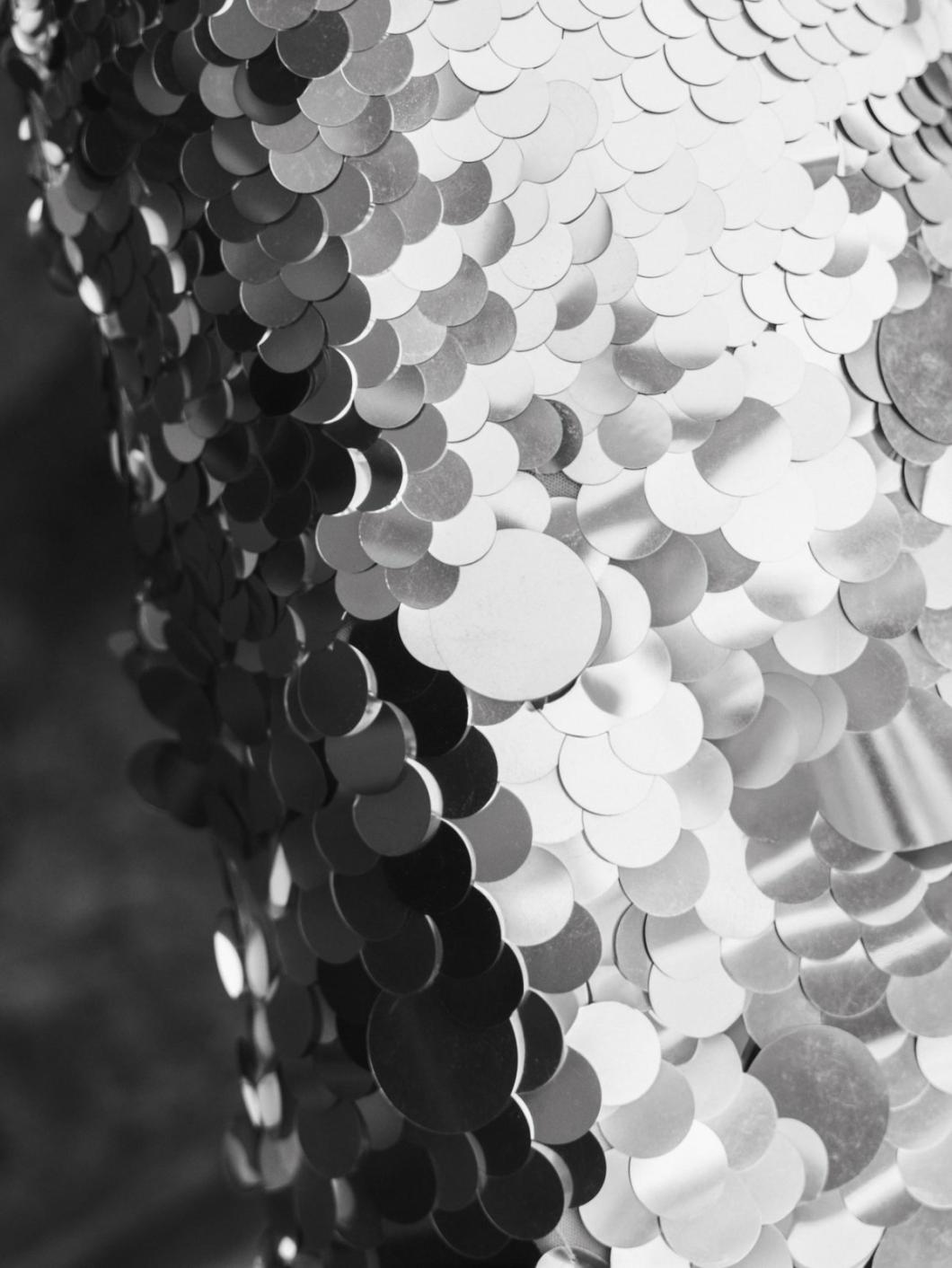 Cocktail Dresses | Women Mac Duggal Sleeveless Disc Sequin Trapeze Dress Silver