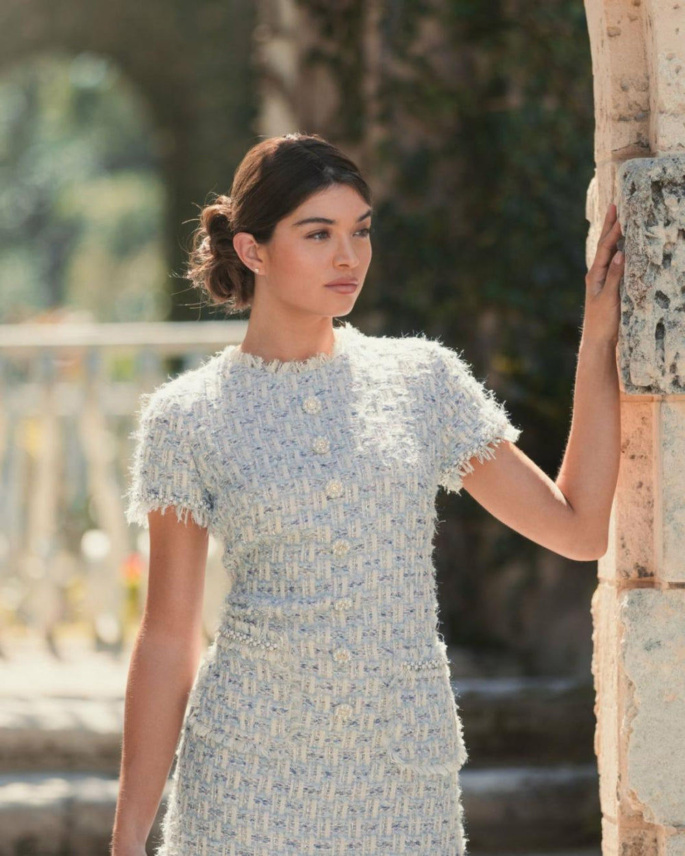 Daytime Dresses | Women Mac Duggal Blue Cap Sleeve Floral Button Detail Shift Dress Blue Multi