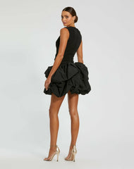 Daytime Dresses | Women Mac Duggal Sleeveless Crepe Bubble Skirt Mini Dress Black