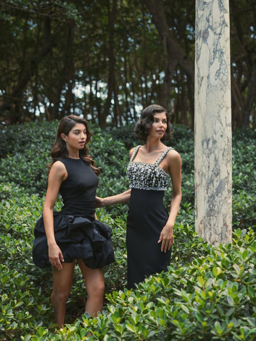 Daytime Dresses | Women Mac Duggal Sleeveless Crepe Bubble Skirt Mini Dress Black