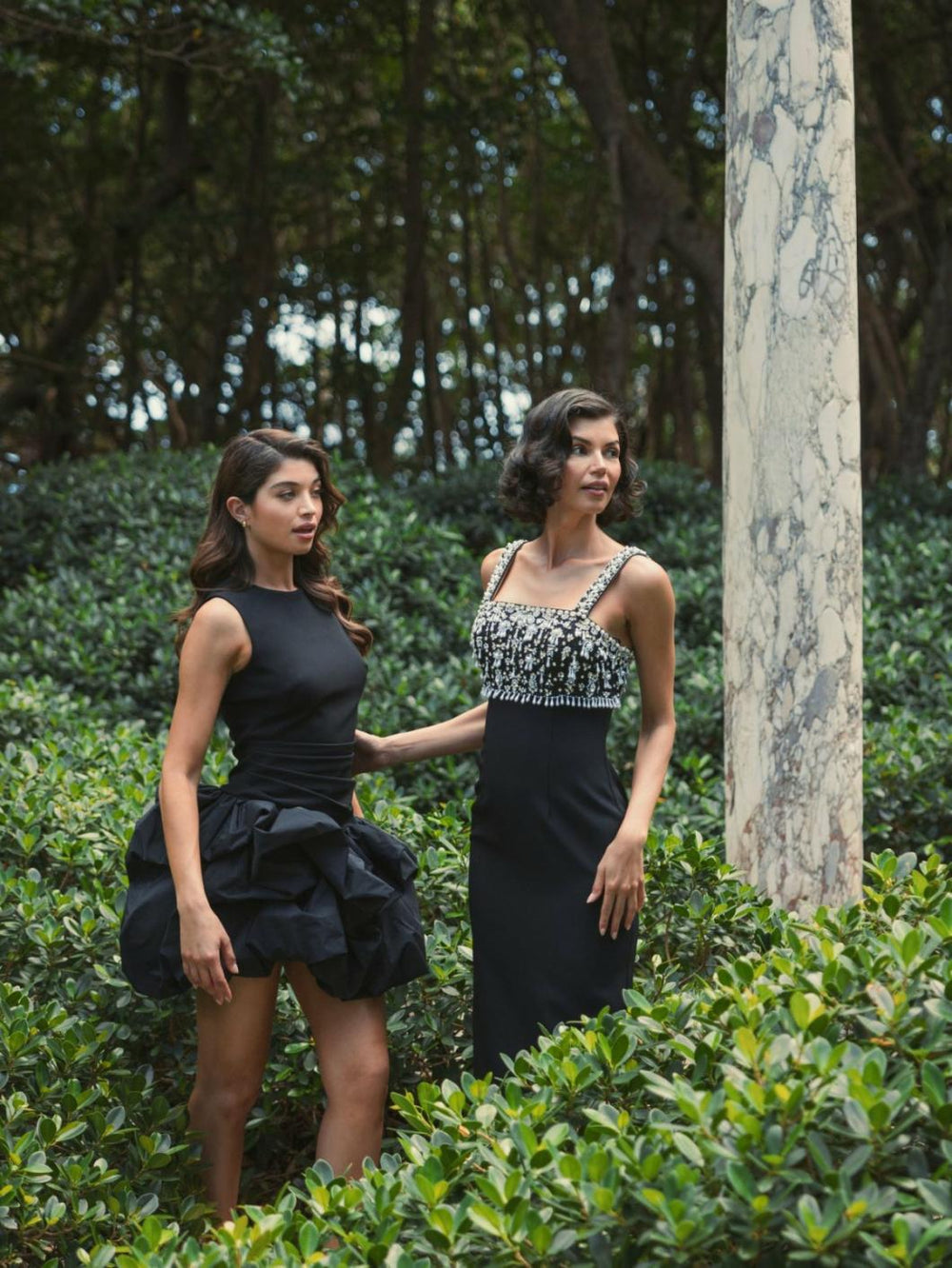 Daytime Dresses | Women Mac Duggal Sleeveless Crepe Bubble Skirt Mini Dress Black