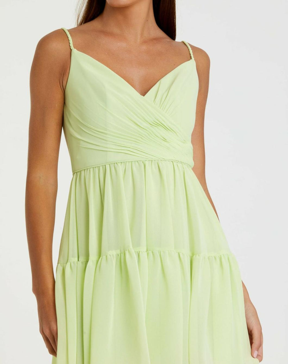 Daytime Dresses | Women Mac Duggal Spaghetti Strap Faux Wrap Dress Fuchsia