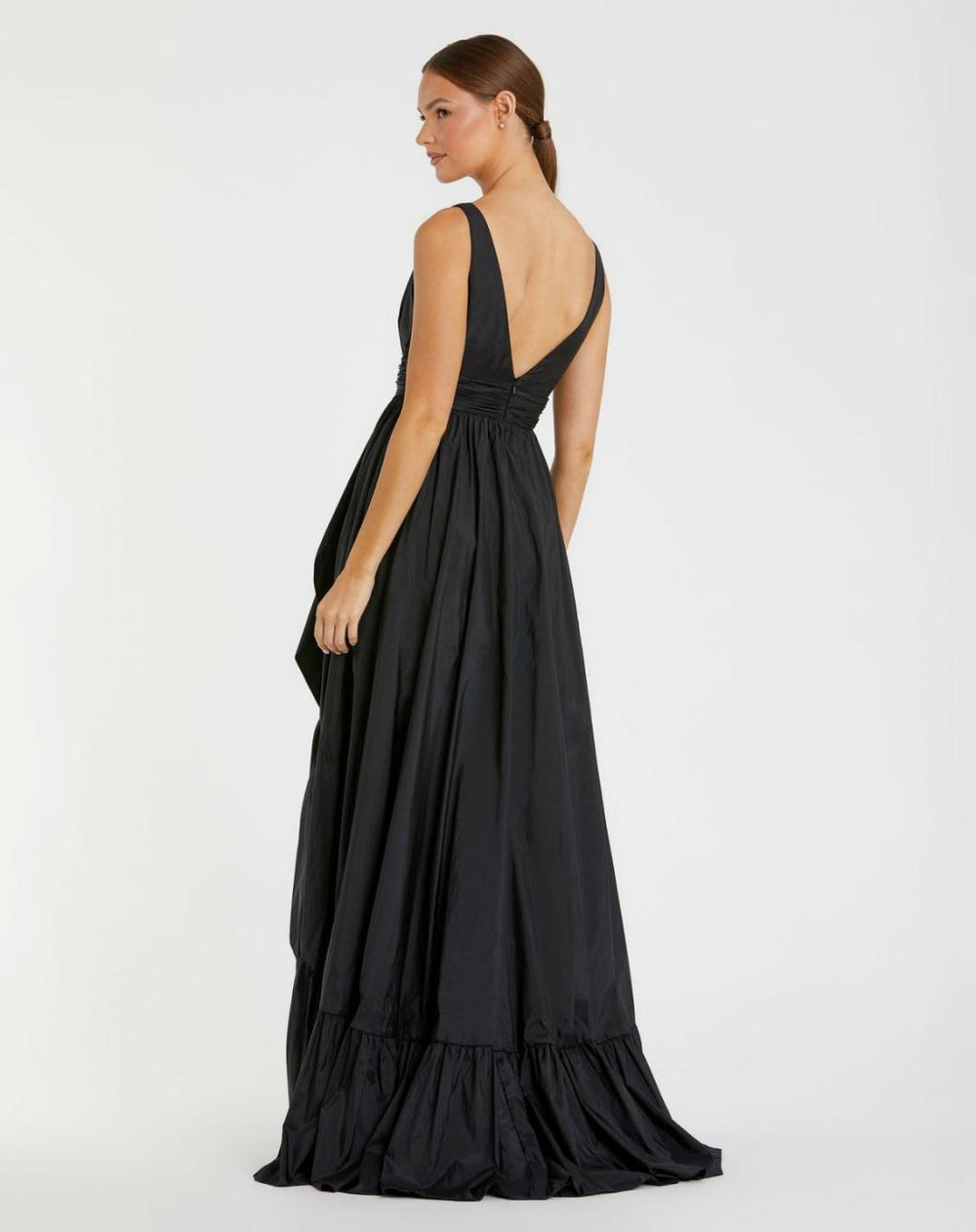 Daytime Dresses | Women Mac Duggal Taffeta High Low Ruffle Gown Black