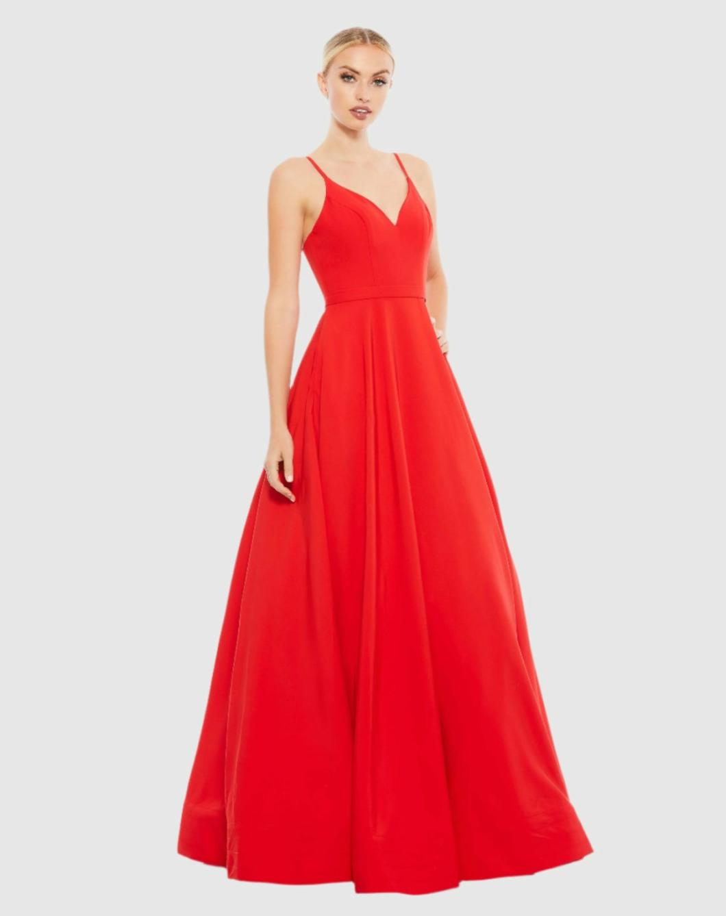 Evening Gowns | Women Mac Duggal Classic A-Line V-Neck Ballgown Blush