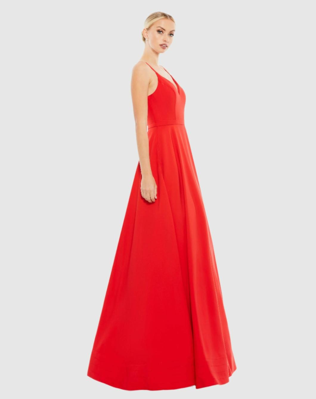 Evening Gowns | Women Mac Duggal Classic A-Line V-Neck Ballgown Blush