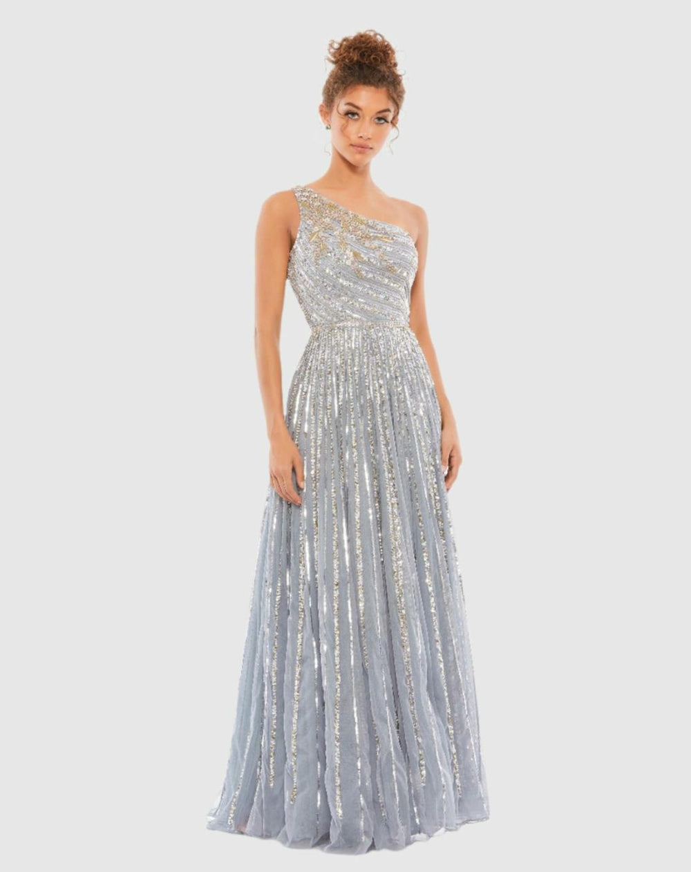 Evening Gowns | Women Mac Duggal Embellished One Shoulder A-Line Gown Copper