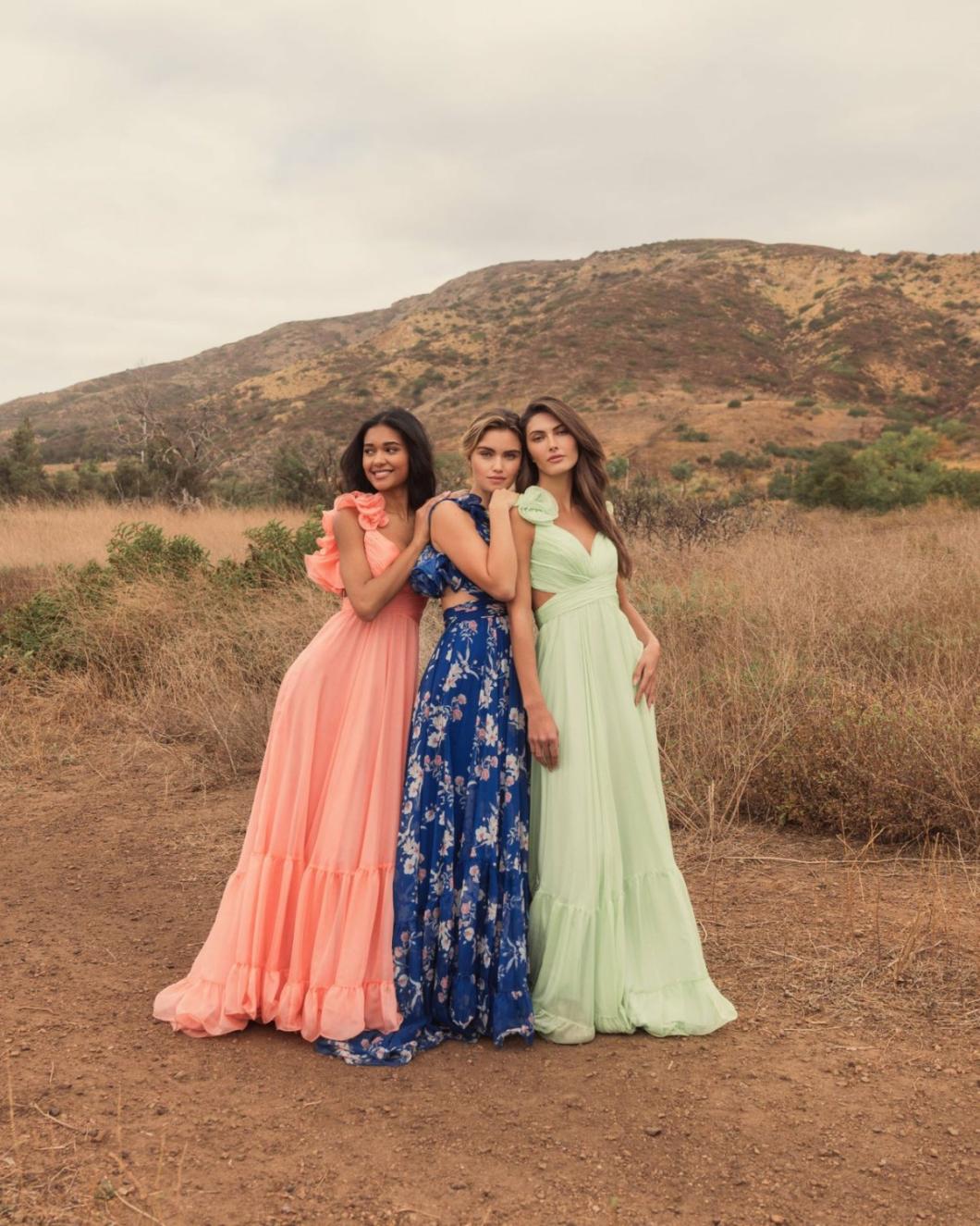 Evening Gowns | Women Mac Duggal Ruffle Tiered Cut-Out Chiffon Gown Black