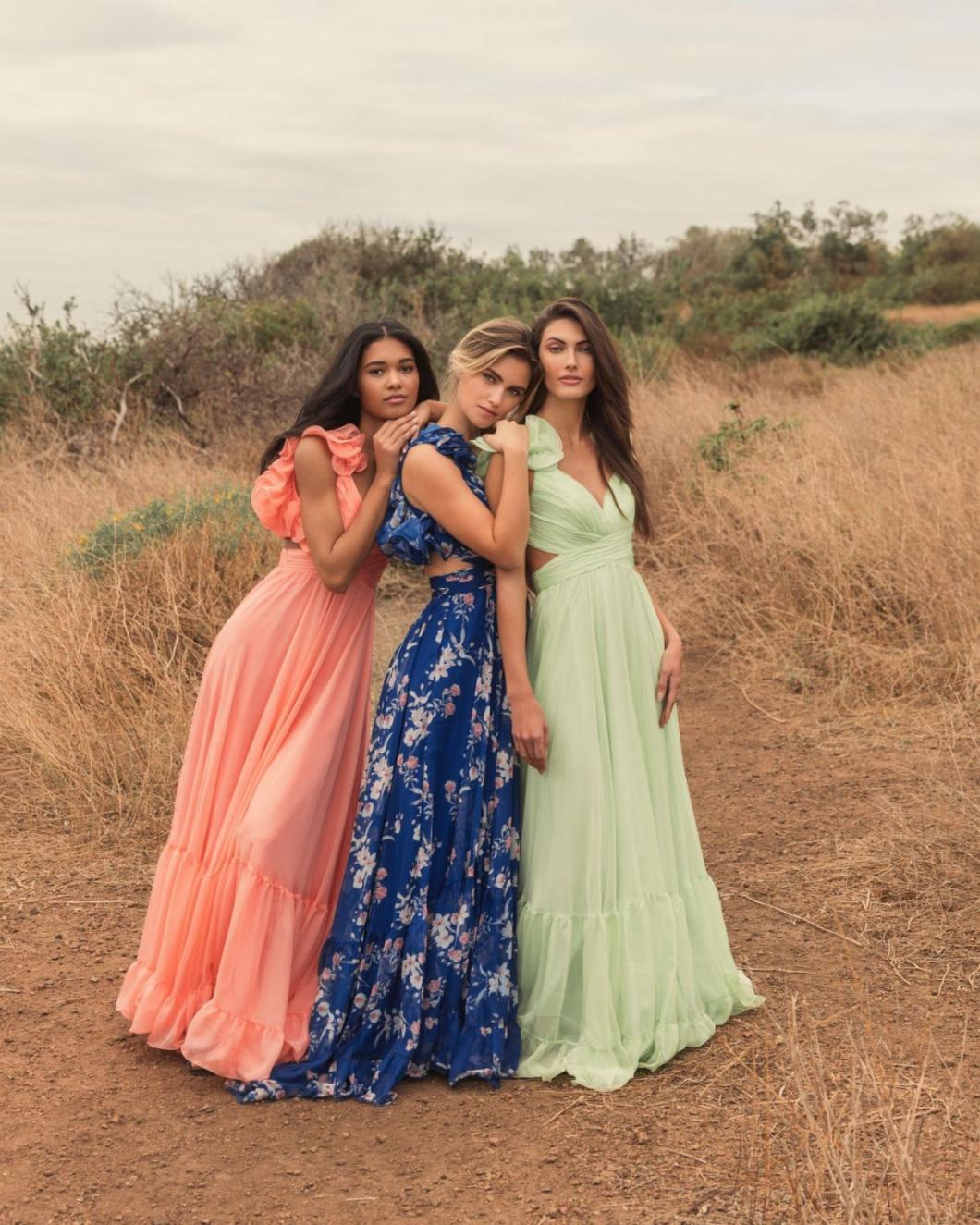 Evening Gowns | Women Mac Duggal Ruffle Tiered Cut-Out Chiffon Gown Black