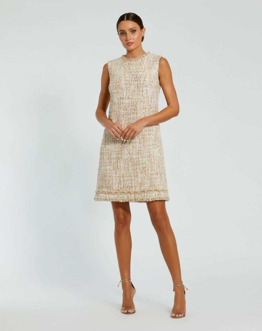 Every Day Dresses | Women Mac Duggal Beaded Trim A-Line Mini Shift Dress Blush