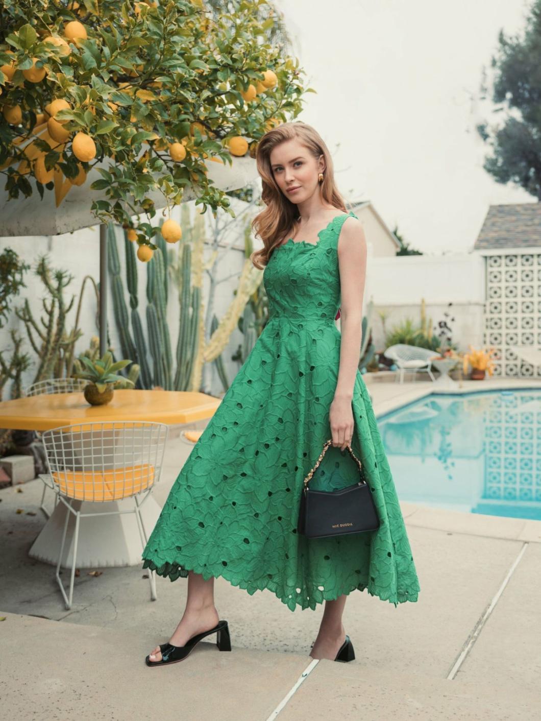 Every Day Dresses | Women Mac Duggal Embroidered Floral A Line Midi Dress Spring Green