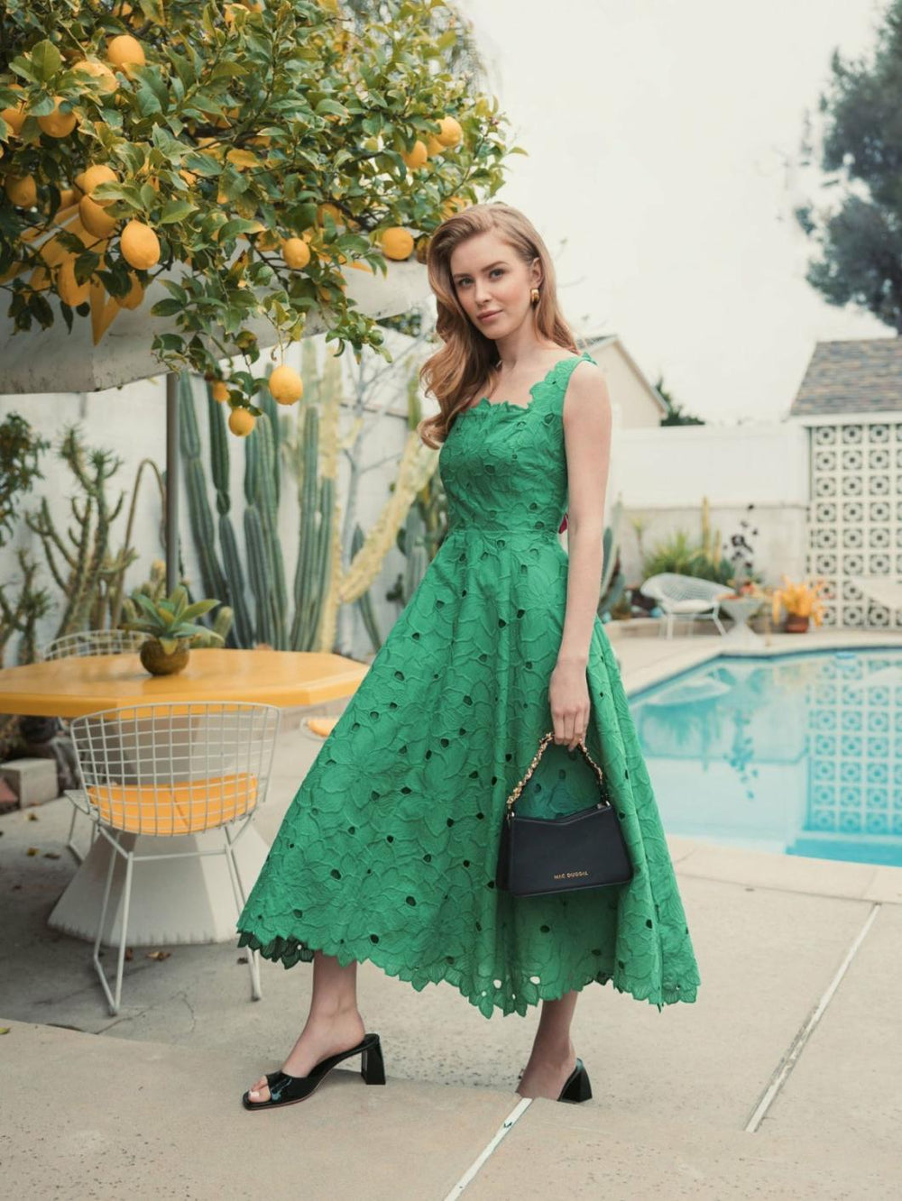 Every Day Dresses | Women Mac Duggal Embroidered Floral A Line Midi Dress Spring Green