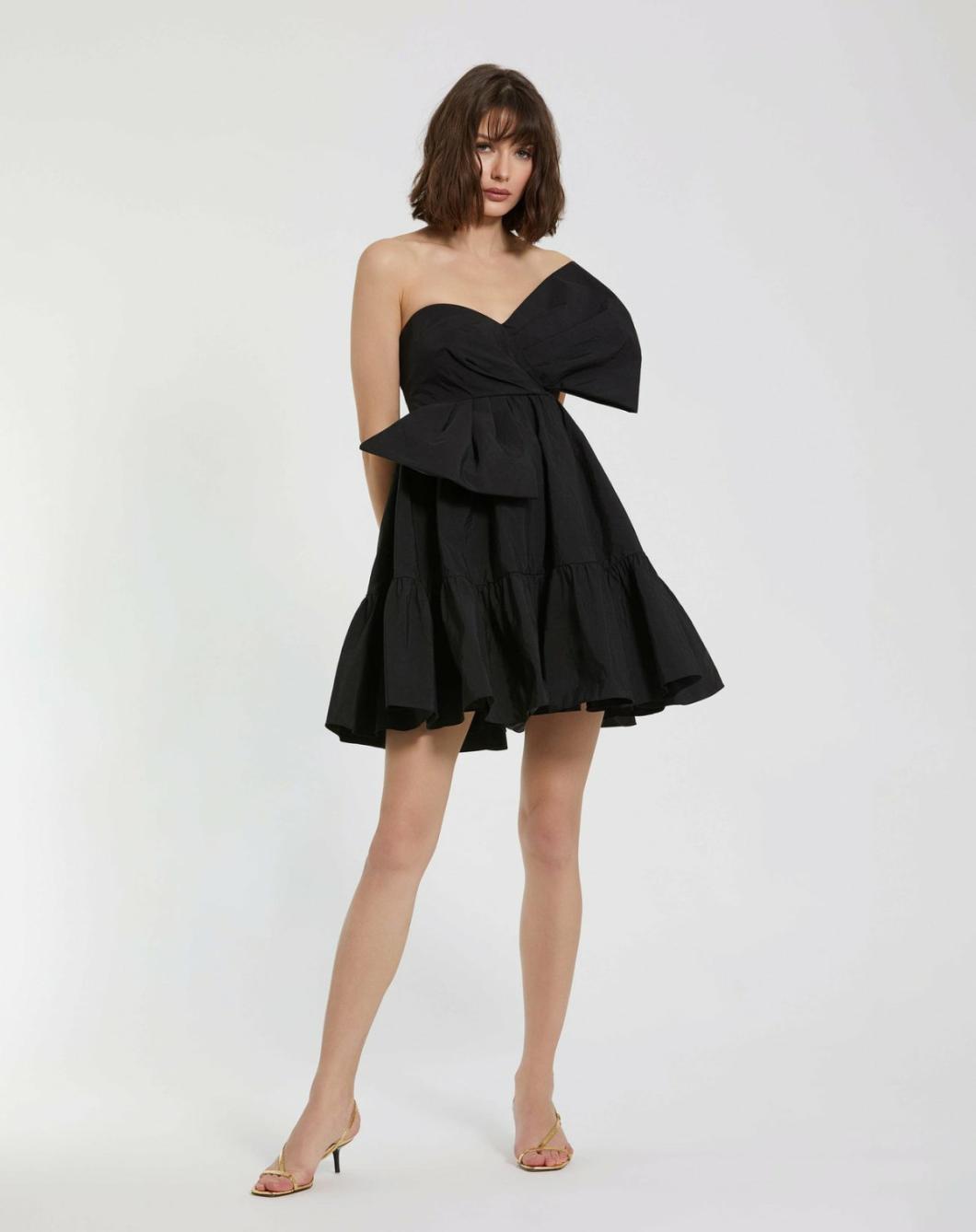 Every Day Dresses | Women Mac Duggal Faille Strapless Twist Bow Mini Dress Black
